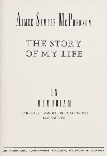 The Story of My Life: In Memoriam, 1951 The Story of My Life: In Memoriam, 1951