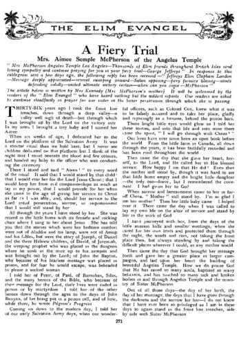 Facsimile — The Elim Evangel, 15 November 1926, p. 271.