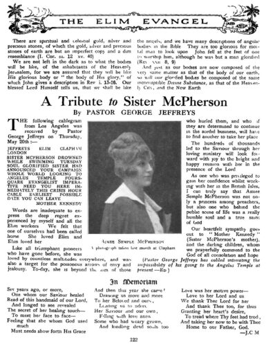 Facsimile — The Elim Evangel, 1 June 1926, p. 122